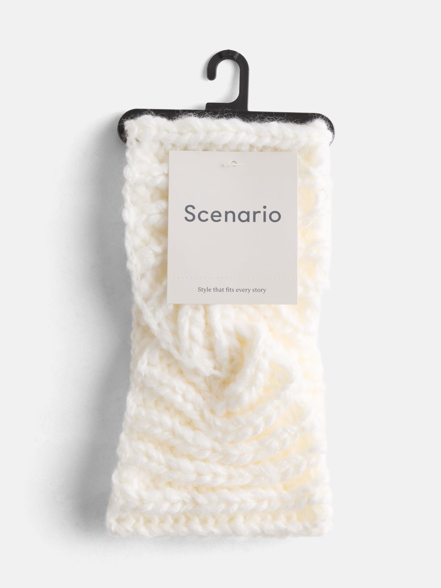 Scenario Women's Chunky Textured Headband, One Size Fits Most, Winter White