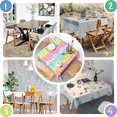 thumbnail image 4 of Pioneer Flower Floral Print Pattern Square Tablecloth, Waterproof Wipeable Spillproof Washable Table Cover for Home Kitchen Party Decor, 42"x42", 4 of 6