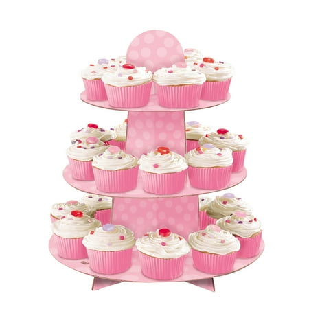 Pink Cardboard Cupcake Stand, 1.1ft x 11.75in (Best Store Bought Cupcakes)