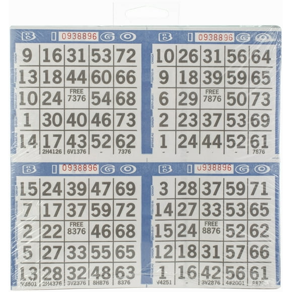 Crafty Dab Fiches de Jeu de Bingo Primo 8"X8" 125/Pkg-500 Jeux 77735
