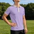 thumbnail image 6 of COSFO Waffle Polo Shirts Men Short Sleeve Colorblock Performance Shirt Classic Fit Collared Dry Fit Pullover Moisture Wicking Men Tshirts, 6 of 9