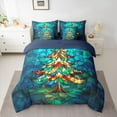 thumbnail image 2 of Manfei Bohemian Xmas Tree Twin Bedding Sets 7-Piece, Vintage Fashion Abstract Bedding Comforter Set, Teens Kids Boys Girls Reversible Sheet Sets, Microfiber Bedroom Decor, 2 of 7
