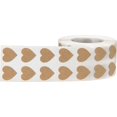 thumbnail image 3 of Brown Kraft Heart Stickers, 0.5 Inch Wide, 1000 Labels on a Roll, 3 of 3