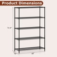 thumbnail image 3 of Gymax 5-Tier Metal Storage Shelving Unit 4000 LBS Storage Organizer for Home Kitchen, 3 of 10