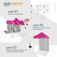 thumbnail image 4 of EAGLE PEAK Straight Leg Outdoor Portable Canopy Tent with One Removable Sunwall 5 x 5 ft, Carry Bag Included, Pink, 4 of 8