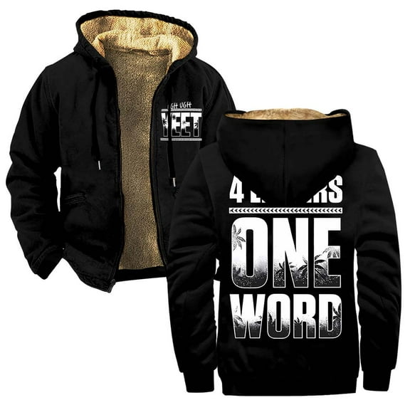 Jey USO Four Letters One Word Zipper Hoodies Women Men Jacket Parkas Long Sleeve Fashion Streetwear Coat