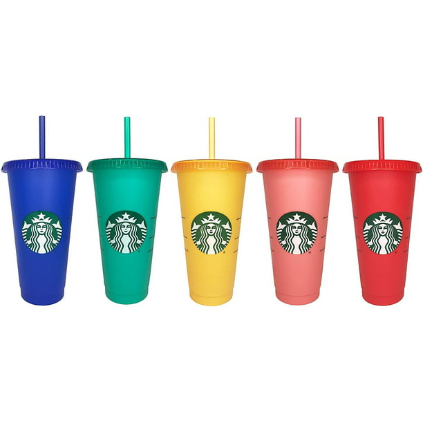 Starbucks Color Changing Reusable Cold Cups Summer 24 Oz Set Of 5 Walmart Com Walmart Com