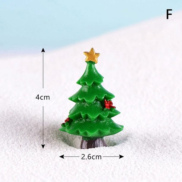 Anmail Miniaturas Navidad Muñeco de Nieve Figuras Santa Clau Adornos Decoración Hogar 2023 Año Nuevo Regalo de Navidad Oso DIY Bola de Cristal