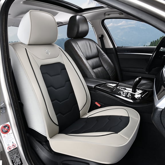 for VOLKSWAGEN ATLAS CROSS SPORT 2020-2026 Front Seat Cover Luxury Leather Upholstery Protection Designed Fit Premium Comfort