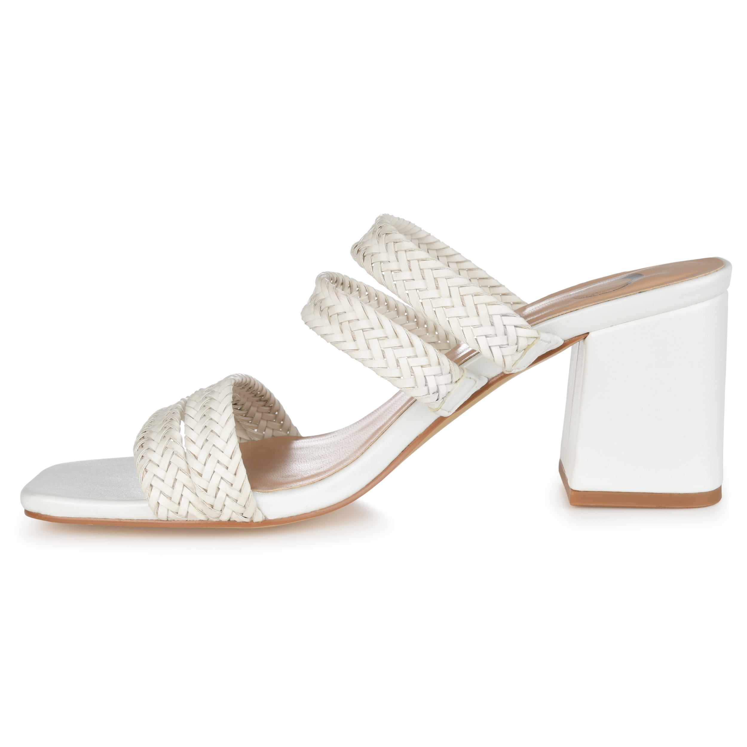 Journee Womens Natia Open Square Toe Block Heel Sandals, Widths Available