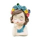 thumbnail image 2 of Maceta de niña, florero, escultura, regalo vívido, decorativo, lindo organizador de plantas Abrigo azul, 2 of 9
