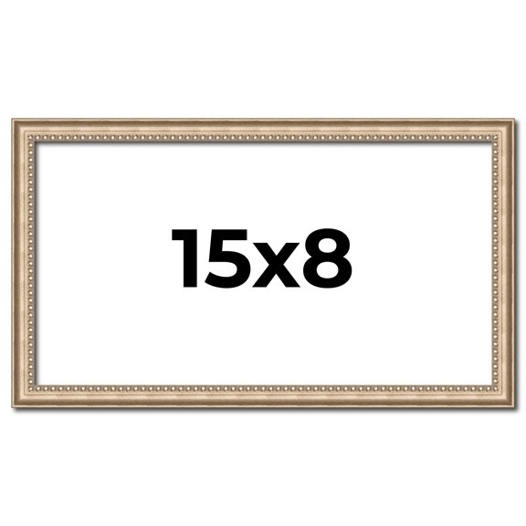 15x8 Frame Silver Real Wood Picture Frame Width 0.75 Inches | Interior Frame Depth 0.5 Inches |