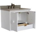 thumbnail image 4 of 31 in. Single Wooden Vanity  White with White Concrete Top Rectangle Sink, 4 of 10