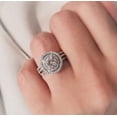 thumbnail image 5 of vylahjewellery Double Halo 925 Sterling Silver Proposal Ring Brilliant Round Cut Moissanite Engagement Ring Unique Wedding Bridal Ring for Her, 5 of 6