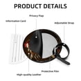 thumbnail image 4 of Thanksgiving Turkey 2pcs PU Leather Round Bag Tags Suitcase Handbag Tags with Privacy Cover and Name ID Tag for Travel Luggage, Handbags, Backpacks, School Bags, 4 of 6