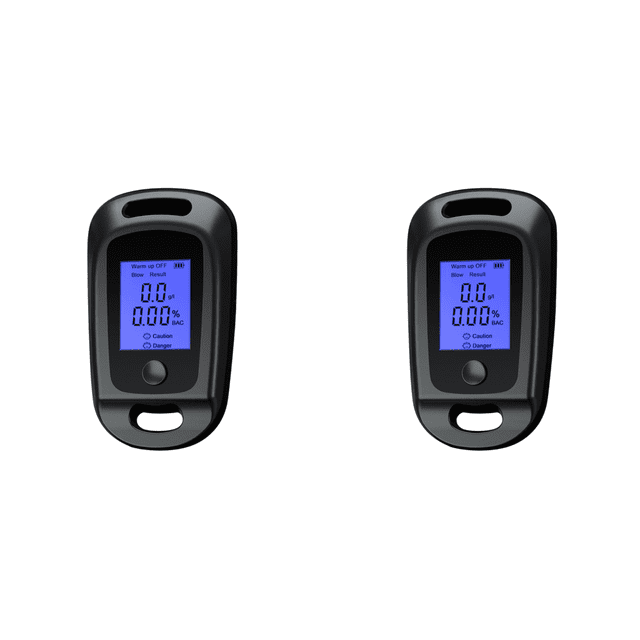 Detector Alcohol Digital Precisión Grado Probador Alcohol en Aliento Portátil (Negro)