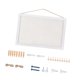 thumbnail image 4 of Tablero de corcho decorativo con marco de madera y 10 chinchetas, diseño vintage Blanco, 4 of 9
