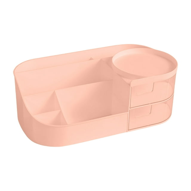 Plastic Lipstick Storage Box, Office Desk Organizer, Drawer Storage + Clear Plastic Lid, Modern Minimalist Style, For Home Office, Beauty Product Holder, Compact Makeup Storage Rack, Travel