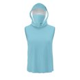 thumbnail image 4 of mfyjkho Tops Para Mujer, Camiseta Unisex De Verano Informal De Color Liso Sin Mangas Con Capucha Y Protector Solar De Seda Helada Con Mascarilla Tops De Gimnasio Para Mujer Xxxxxl, 4 of 7