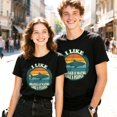 thumbnail image 6 of I Like Sharks And Maybe Like 3 People Vintage Retro Sunset Circle Shark Graphic T-Shirt, Distressed Nautical Unisex Casual Tee Shirt, 6 of 6