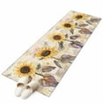 thumbnail image 2 of Sunflower Vintage 2x6 Kitchen Runner Rug, Farmhouse Botanical Floral Butterfly Non-Skid Rubber Backing Large Rectangle Rugs - Living Room Bedroom Home Office, Indoor Floor Mat Carpets Washable Rug, 2 of 9