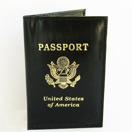 - Marshal US Passport Real Genuine Leather Cover Case Holder Black Wallet Protects Travel