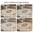thumbnail image 7 of ODIKA 6'x9' Ultra-Soft Area Rug, Beige Vintage Dining Mosaic Distressed Scroll Neutral Cream Textured None Washable, Bare feet friendly, Silk-Touch for Guest Room, Bedroom, 7 of 7