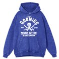 thumbnail image 3 of Sudadera con capucha para hombre, estilo retro, desgastada, con la bandera pirata de Oregón, Never Say Die Astoria, 100 % algodón, ropa informal, sudadera holgada, 3 of 5