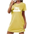 thumbnail image 2 of WJHWSX Womens Nightgown,Nightgowns for Women,Easy Care,Soft,Printed,Yellow,L(US:8), 2 of 5