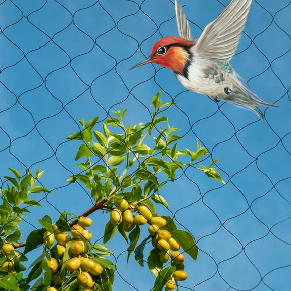 100x50FT Heavy Duty Nylon Bird Netting – 2" Mesh Garden Barrier Net for Poultry, Aviary, Sports, Golf, Soccer, Home Décor & Crop Protection