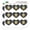 Opaque, variant on Harry Potter Chibi Hufflepuff Crest Heart Shaped Planner Calendar Scrapbook Craft Stickers