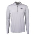 thumbnail image 2 of Men's Cutter & Buck  Gray/White San Jose State Spartans Big & Tall Virtue Eco Pique Micro Stripe Recycled Quarter-Zip, 2 of 3