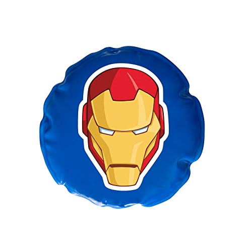 DonJoy Advantage Reusable Round Gel Cold Ice Pack - Iron Man - Featuring Marvel for Kids & Children - Designs for Injuries - Cold Therapy