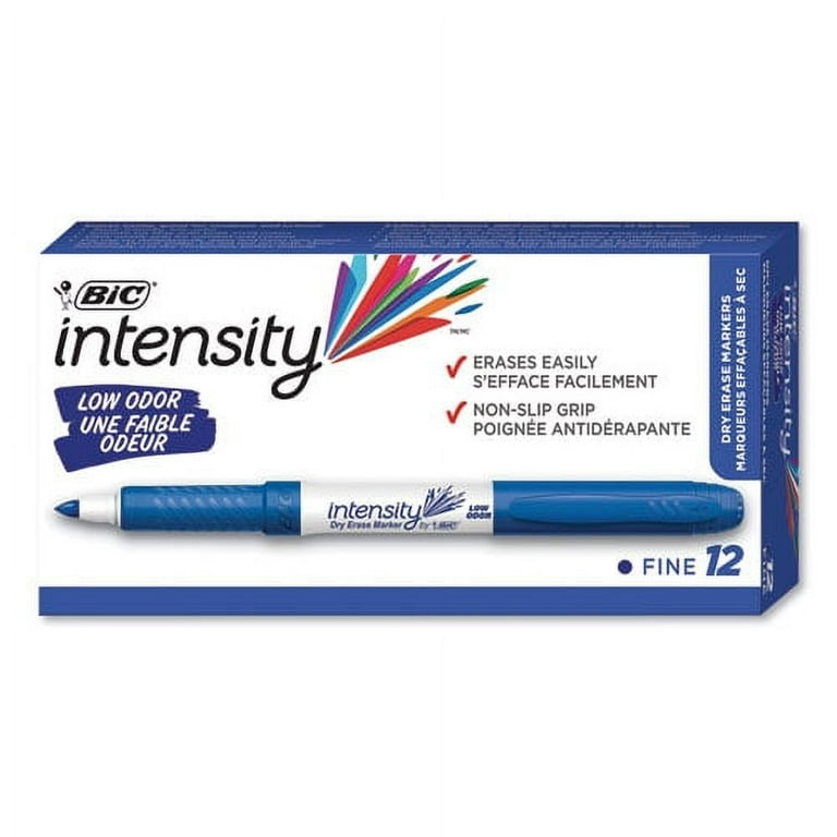 Intensity Low Odor Fine Point Dry Erase Marker, Fine Bullet Tip, Blue, Dozen Intensity Low Odor Fine Point Dry Erase Marker, Fine Bullet Tip, Blue, Dozen