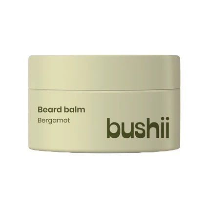 Bushii beard balm, refreshing citrus-scented Bergamot beard balm, 50 mL jar