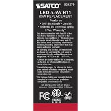 5.5 Watt B11 LED - Frost - Candelabra base - 90 CRI - 3000K - 120 Volt -  6 Pack
