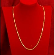 New lady's  22K 23K24K Thai Baht Yellow Gold GP Filled Necklace 24 inch  Jewelry New