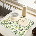 thumbnail image 2 of Yayeee Dish Drying Mat for Kitchen Counter 16" x 18" Microfiber Super Absorbent Coffee Decorative Pad, Olive Leaf, 2 of 9