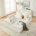 thumbnail image 5 of Leumius 108" L-Shaped Sectional Sofa,Chenille Boneless Couch, Modern 3-Seat Upholstered Cloud Couch Sectional with Deep Seat and Cup Holders for Living Room,No Assembly Required,Beige, 5 of 14