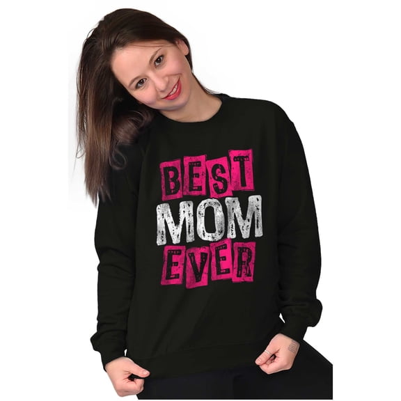 Cute Best Mom Ever Happy Mothers Day Women Plus Size Crewneck Sweatshirt Brisco Brands 2X