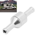 thumbnail image 4 of Valve 1 Way Nonreturn Check Valve Aluminium Alloy Silver for Water Oil Diesel Petrol Fuel Line, 4 of 7