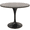 Dark Maple, variant on LeisureMod Verve Mid-Century Modern Dining Table with a 36" Round MDF Tabletop and Black Steel Pedestal Base for Kitchen and Dining Room, Black