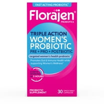 Florajen Triple Action Women's Probiotic, Adult Immune Support & Digestive Supplement, 30 Count