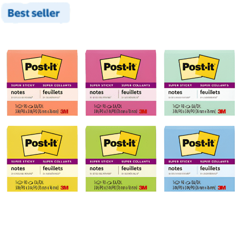 Post-it 3"x3" Sticky Notes 90 Sheets