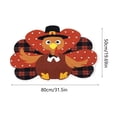 thumbnail image 3 of Zynviq Chicken Area Rugs 31.5" X 19.7" Thanksgiving Throw Rug Polyester Novelty Washable Orange Small Rug for Bedroom, 3 of 6