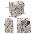 thumbnail image 5 of Floral Lounger Chair Bag, Striped and Polka Dotted Autumn Leaves and Ear of Wheat, High Capacity Storage with Handle Container, Lounger Size, Earth Yellow Purple, by Ambesonne, 5 of 5