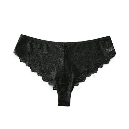 

Sebtyili Women Panties Thong A Set Colors Optiont Lingerie Hollow Flowers Sides Lace Thong Panties