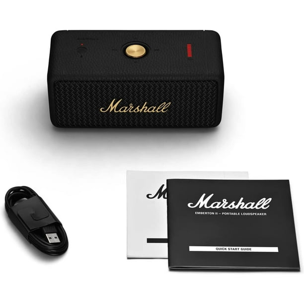 Marshall Emberton II Portable Bluetooth Speaker - Black & Brass