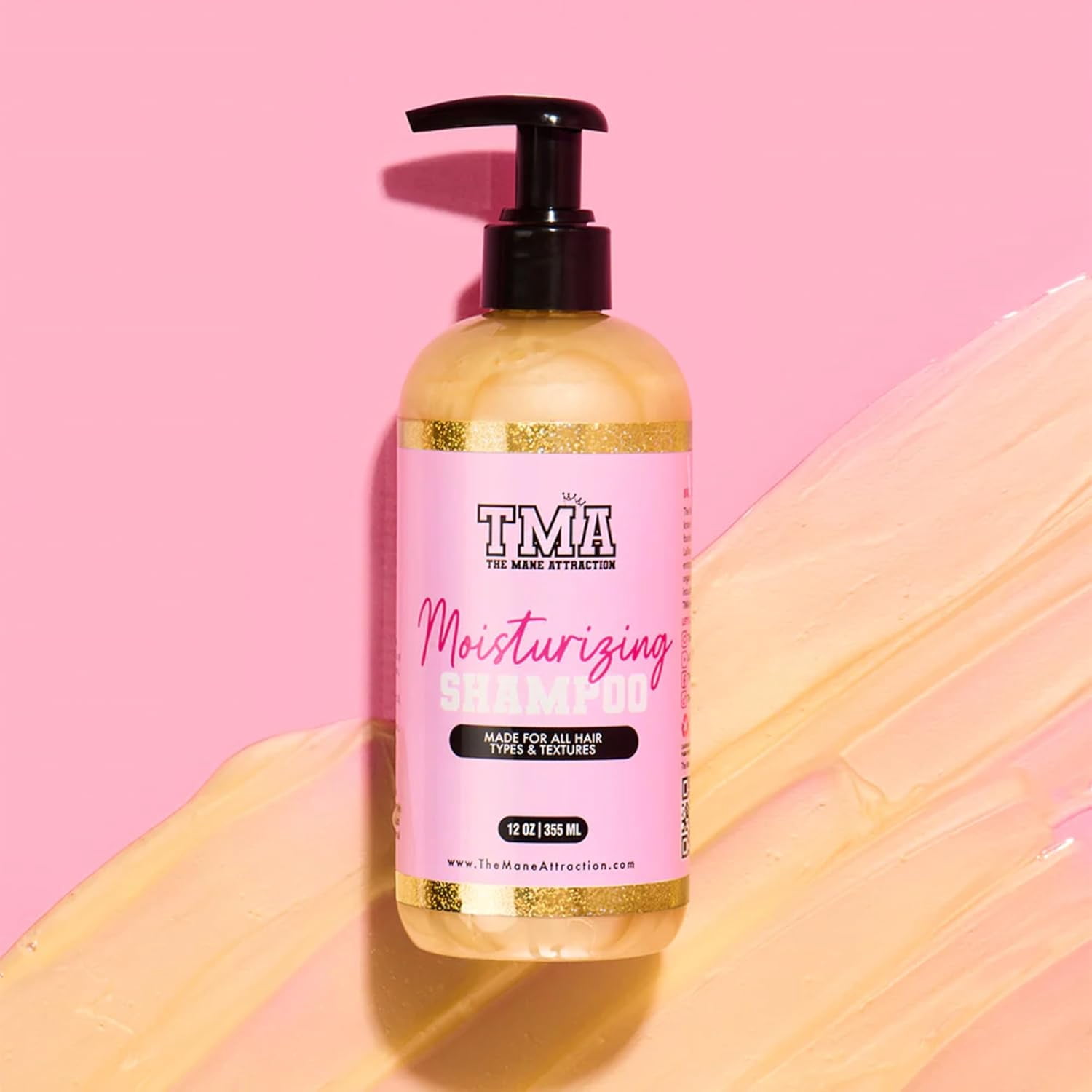 The Mane Attraction Moisturizing Adult Shampoo Plus Conditioner with Lemongrass, Natural Scent, 12 Fl Oz