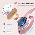 thumbnail image 4 of Tuitager 9S Auriculares Bluetooth Over Ear, 60 Horas de reproducción, estéreo Hi-Fi, Graves Profundos, micrófono, Plegables, Oro Rosa, 4 of 5